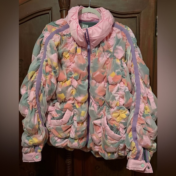 Free People Jackets & Blazers - Free People Birthday Cake Puffer Jacket